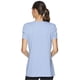 thumbnail image 2 of Reebok Womens V-Neck Script Logo Graphic T-Shirt, azul, mediano, 2 of 3