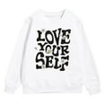 thumbnail image 4 of UYYX Toddler Girl Sweatshirt Sweatshirt For Teen Girls Girls Casual Long Sleeve Hoodies Cute Oversized Pocket Sweatshirt Tops 3-4 Years, 4 of 4