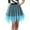 Blue, variant on Daznico Solid Color Carnival Tiered Mesh Skirt Asymmetrical Hem Party Wear with White Elegant Flowy Design for Festive Events,Mardi Gras Clothing,Mardi Gras Skirt,One Size