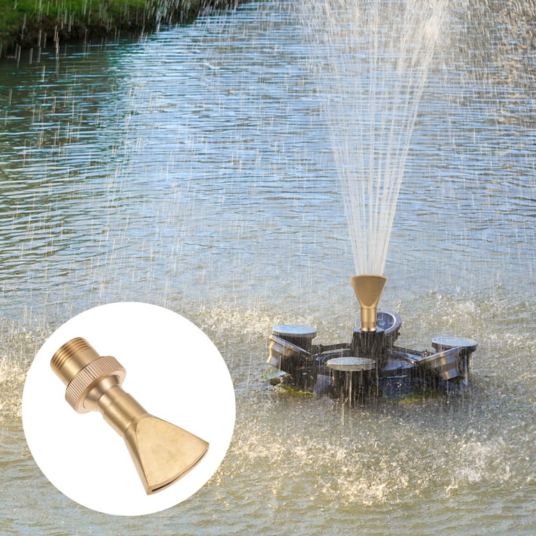 Water Fountain Nozzle Spray 1/2 Inch 3/4 Inch Brass Fan Shaped Pond  Sprinkler 