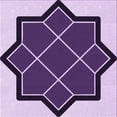 thumbnail image 1 of Ahgly Company Indoor Square Patterned Purple Iris Purple Area Rugs, 4' Square, 1 of 6