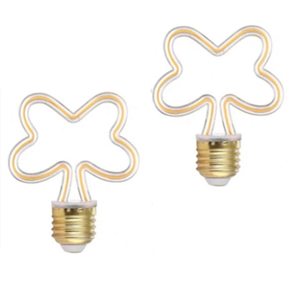 LINLIN 2 Pack New LED Light Bulbs,LED Filament Bulb 4W Decorative Light Bulb E27 Screw Mouth Retro Soft Filament Bulb Creativity Irregular Line Lights, for Cabinet Display