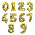 thumbnail image 1 of Globos de papel de aluminio para decoraciones de fiesta con números de 32 pulgadas, tamaño, color 5, dorado, 1 of 1