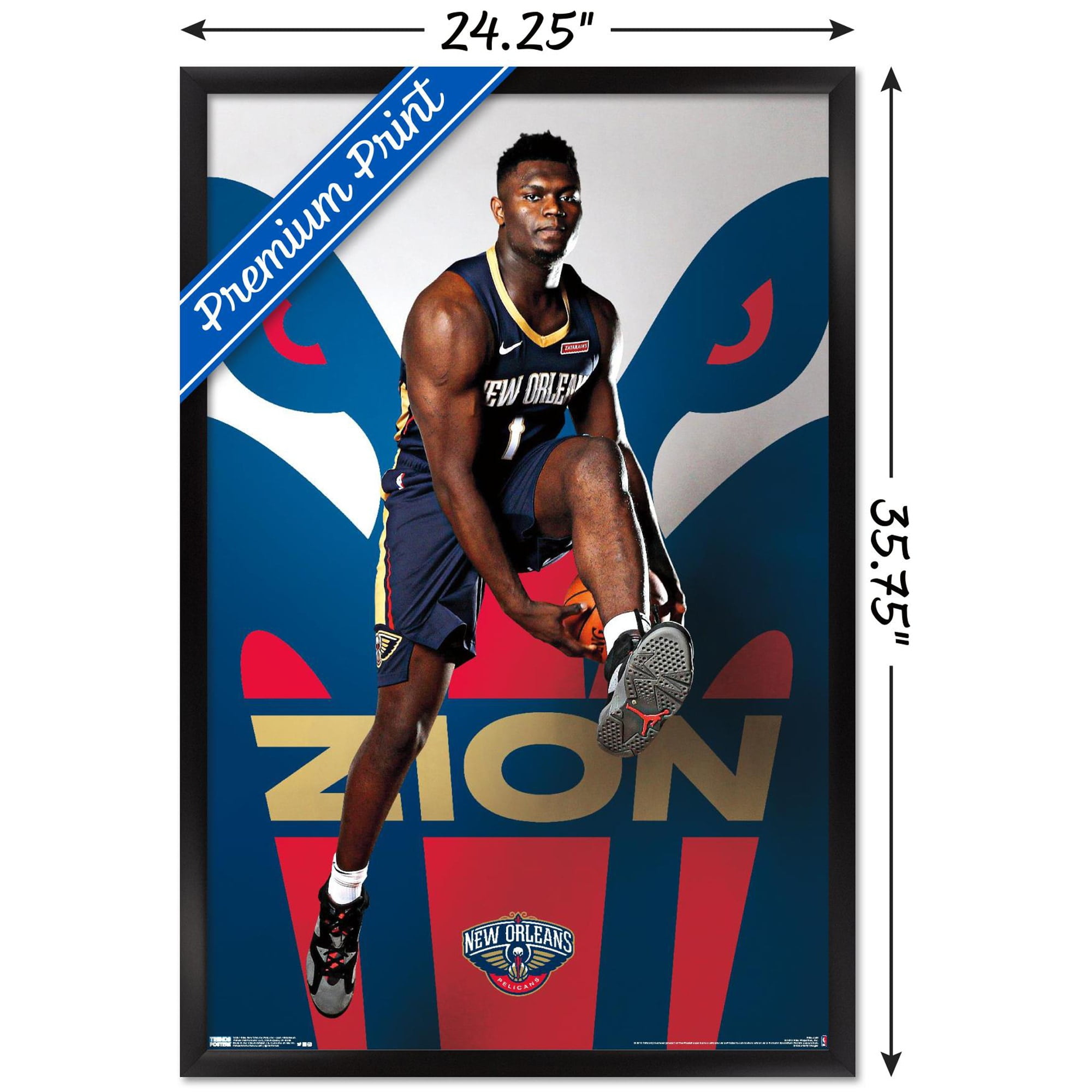 NBA New Orleans Pelicans - Zion Williamson 19 Wall Poster