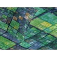 thumbnail image 4 of Ambesonne Modern Quilted Bedspread Set 3 Pcs, Mosaic Geometric Design, King Size, Blue Yellow and Green, 4 of 5