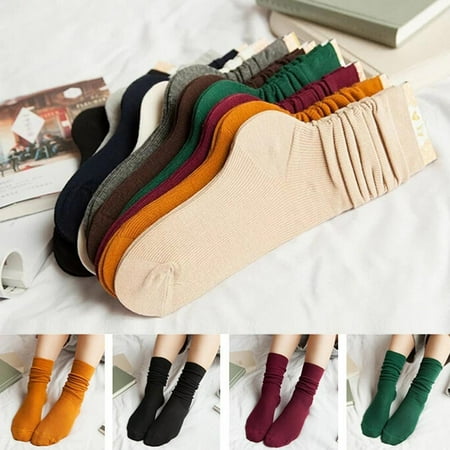 

Fashion Girl Women Soft Knitting Socks Casual Cotton Blend Middle Tube Stockings