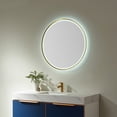 thumbnail image 3 of Vinnova Campobasso 32" Round LED Wall Mount Bathroom Vanity Mirror Gold Frame, 3 of 12