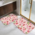 thumbnail image 5 of Strawberry and Bow Pink Pattern Bath Mat Set Of 2,Non-Slip Rug for Bathroom,Kitchen,Bedroom,Entrance, 30x17 and 23.5x15.7 Inches, 5 of 5