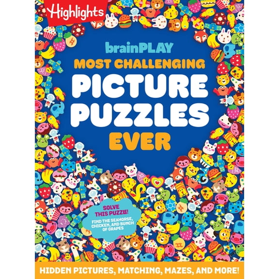 Brainplay Puzzle Books Brainplay Most Challenging Picture Puzzles Ever: 144 Pages of Visual Puzzles and Brain Teasers for Kids 7 and Up, Hidden, (Paperback)