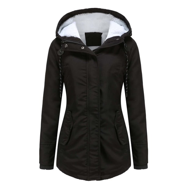 Parkas de manga larga para mujer, chaqueta lisa de otoño e invierno, de manga larga, con espalda descubierta, cárdigan con capucha, abrigo abrigado con bolsillos, tops, abrigo para mujer