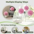 thumbnail image 4 of Spaco 2-Piece Artificial Plant Topiary Balls, Faux Boxwood Decorative Balls, Artificial Plant Balls for Outdoor as Garden, Yard, Balcony, Pink, 4 of 6
