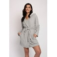 thumbnail image 3 of Pretty You London Women's Organic Cotton Robe in Gray, 3 of 4