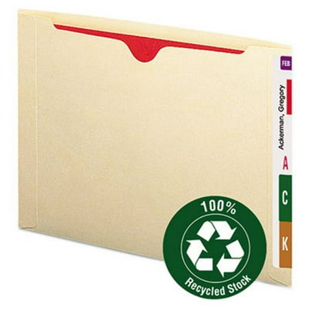 Smead Recycled End Tab Flat File Jacket, Letter, Manila, 50/Box