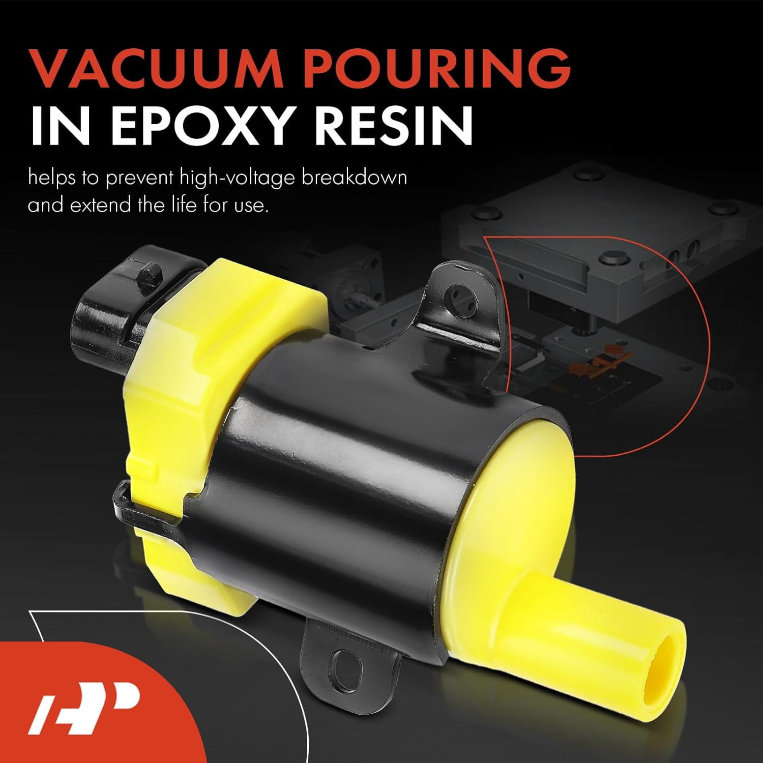 A-Premium Engine Ignition Coil Pack Compatible with Chevy Silverado 1500 HD 2500 3500 Classic, Tahoe, Suburban, Express & GMC Sierra, Yukon, Savana, Envoy & Cadillac Escalade & Buick Rainier & Isuzu