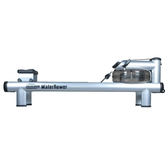 WaterRower M1 HiRise Water Rowing Machine, Silver, 700 lb
