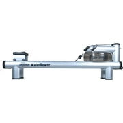 WaterRower M1 HiRise Water Rowing Machine, Silver, 700 lb