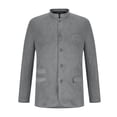 thumbnail image 5 of Jamicy Suit Jackets for Men Gift for Men Blazer Jacket Single Breasted Collarless Sport Coats Slim Fit Long Sleeve Casual Suit Jackets, 5 of 6