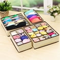 thumbnail image 2 of AnuirheiH Underwear Drawer Organizer Set of 4,Foldable Sock Bra Underpants Organizer Drawer Divider,Washable Closet Cabinet Storage Boxes for Clothes,Stockings,Ties and Bras, 2 of 5