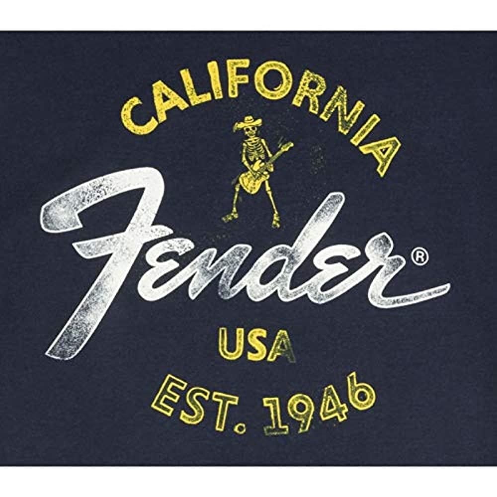 Genuine Fender Baja Blue Short Sleeve 100% Cotton T-Shirt, Medium #9190117406