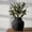Black-Round, variant on White Ceramic Vase, Decorative Flower Vase, Farmhouse Terracotta Vases for Home Decor, Rustic Vintage Vases for Living Room, Kitchen, Bedroom, Office, Coffee Table, 18CM