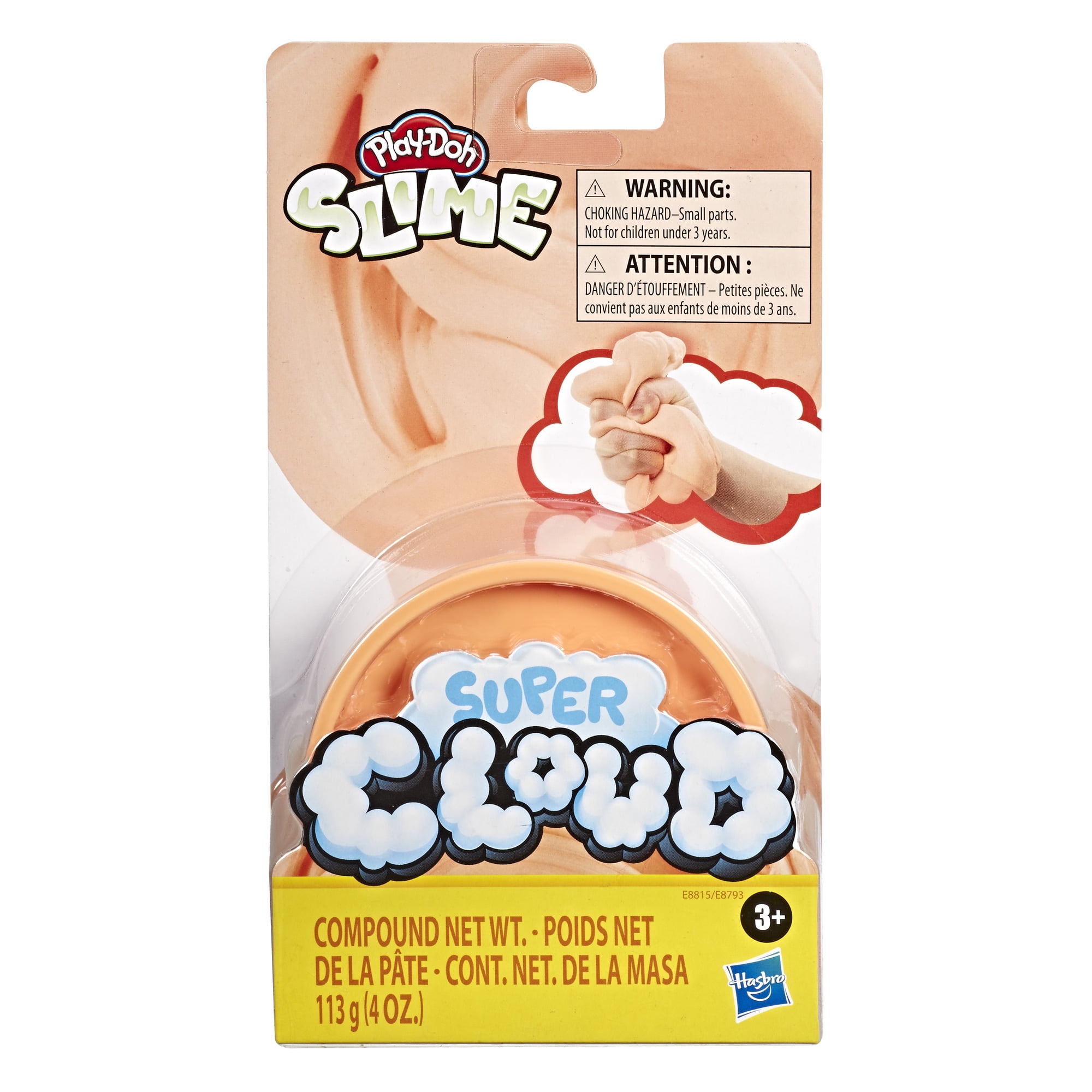 Play-Doh Super Cloud Single Can of Orange Fluffy Slime Compound for Kids 3 Years & Up
