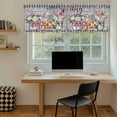 thumbnail image 5 of Spring Flowers Tier Curtains 36 Inch Length, Farmhouse Black Plaid Wood Grain Cafe Short Curtains for Bathroom Over Sink, Small Kitchen Curtain Light Filtering Tiered Drapes 2 Panels 27.5"Wx36"L, 5 of 8