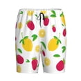thumbnail image 4 of Wukai Strawberry and Lemon Men’s Short Pajama Pants With Pockets Soft Sleep Pj Shorts for Men-3X-Large, 4 of 6
