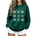 thumbnail image 3 of Jsaierl Merry Christmas Sweatshirts Womens Funny Snowflake Graphic Sweatshirt Ladies Soft Pullover Round Neck Holiday Long Sleeve Tops S-2XL, 3 of 6