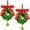 White, variant on 2PCS Christmas Mistletoe Balls Ornaments with Bells Artificial Hanging Mistletoe Christmas Decor Mistletoe Kissing Green