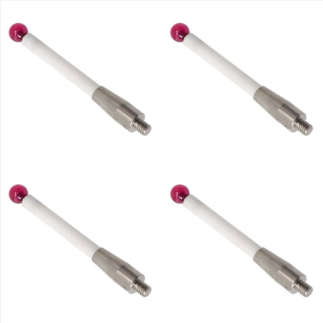 4X Sonda Stylus A 5000 3709 CMM Sondas de Contacto de 50 mm Ejes de Medición de Cerámica - Punta de Bola de 6 mm Accesorio para Herramientas CNC