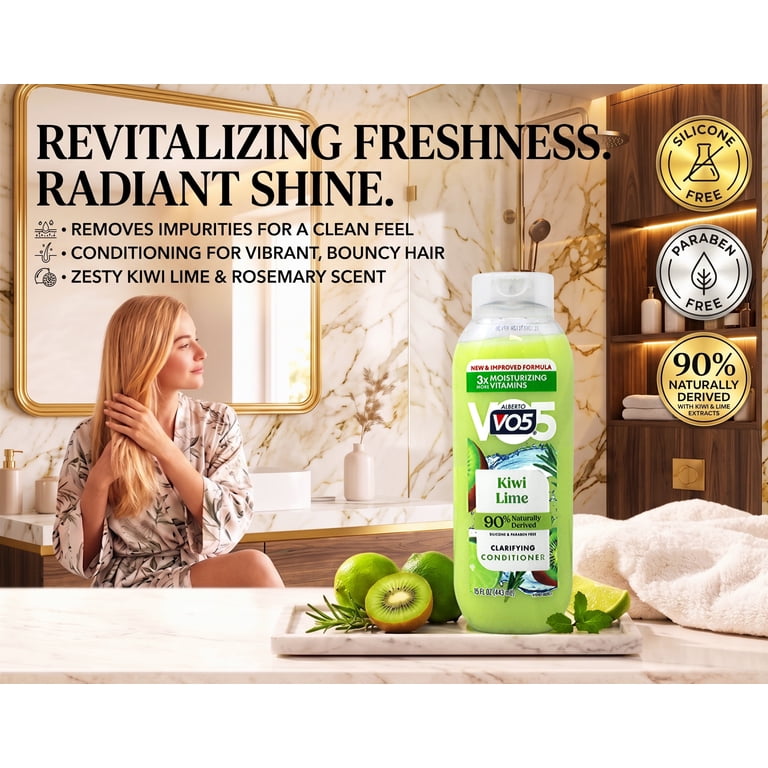 VO5 Kiwi Lime Squeeze Lemongrass Extract Hair Conditioner 15 oz, 5