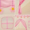thumbnail image 2 of ODOMY Princess Castle Play Tent, Foldable Portable Kid Play Tent,Oxford Fabric Flower Teepee Tent with Lights Children Playhouse for Kids Christmas Birthday Gifts, 2 of 8