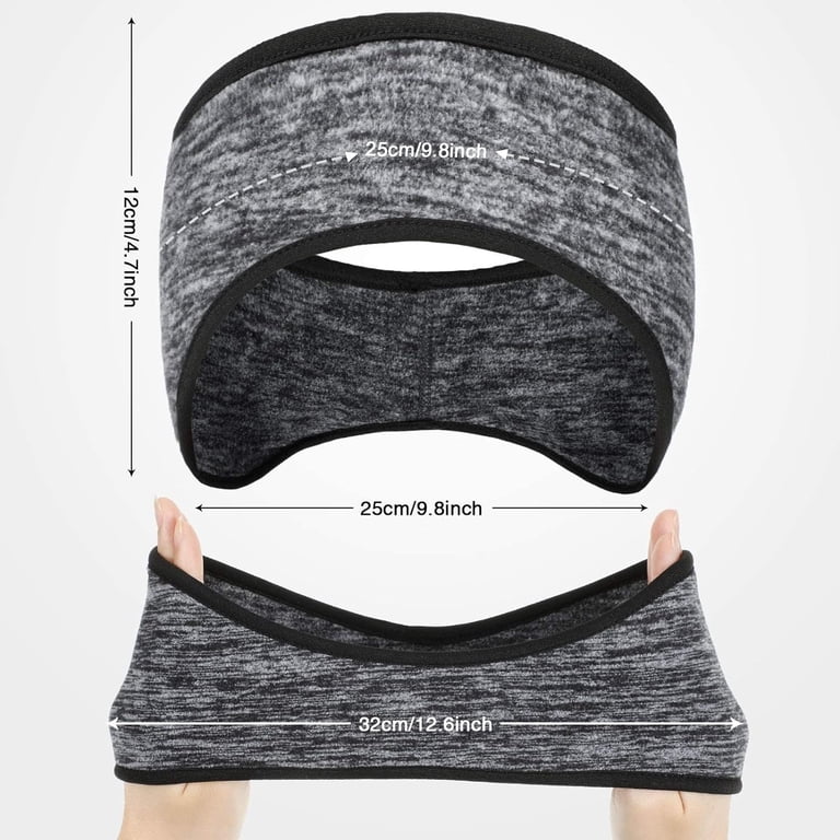 8 Pieces Ear Warmer Headbands with Buttons Fleece Muffs  display picture 3