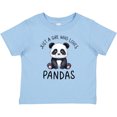 thumbnail image 3 of Inktastic Just a Girl Who Loves Pandas Girls Baby T-Shirt, 3 of 5