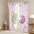 thumbnail image 4 of Homewish Dreamy Unicorn Teens Black Out Curtains, Rainbow Stars Cloud Curtains Pack of 2 (42x63 Each), Kawaii Cartoon Animal Bedroom Curtains, Blackout Curtains Room Decor, 4 of 7