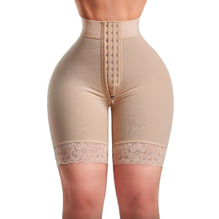 LARUYEKO Body For Women Lifting Shapewear Panties with Hook Zipper Closure Neoprene Waist Trainer plus Size Womens Camisole Spandex Thigh Girdles for Women Lingerie Corset for Women Tummy Waist Band