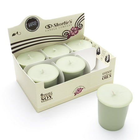 Tahoe Pine Soy Votive Candles - Scented with Essential & Natural Oils - 6 Green Natural Votive Candle Refills - Fresh & Clean