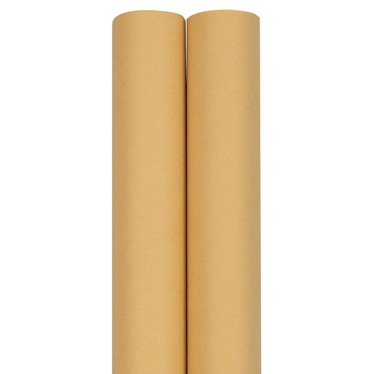 JAM Paper JAM PAPER Gift Wrap, Matte Yellow, 25 Sq Ft per Roll, 2/Pack, Colorful Wrapping Paper for Any Occasion