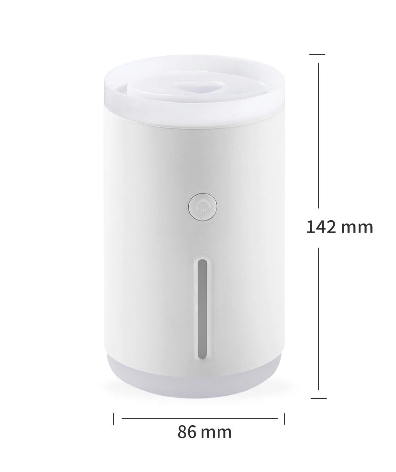 Mini Humidifier, USB Power Supply, Suitable for Study Room, Bedroom, Baby Room, Office, Car, Air Humidifier, Can Be Used for Facial Moisturizing (White)