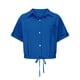 thumbnail image 4 of Vestidos Casuales Para Mujer, Blusas De Mujer De Moda Conjunto de blusa y pantalones cortos de lino para mujer, con solapa, manga corta y botones sueltos, para verano, 4 of 7