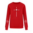 thumbnail image 4 of Valentines Day Shirts Women Valentine Crewneck Sweatshirts Love Heart Sweatshirt Valentine's Long Sleeve Tops, 4 of 4