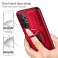 thumbnail image 3 of Nagebee For Gabb Phone 3 Pro Phone Case with Tempered Glass Screen Protector, [Military-Grade] Full-Body Protective, Magnetic Car Mount Ring Holder Cover (Red), 3 of 7