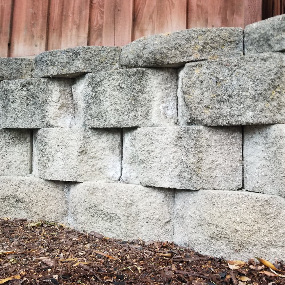 Master Concrete Retaining Wall Block Gray, 4x12x7 in