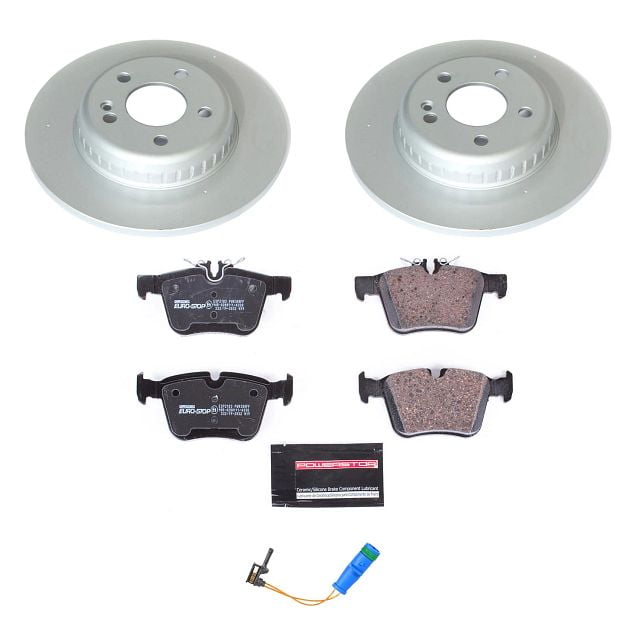Power Stop Rear Euro-Stop ECE-R90 Certified Brake Pad and Rotor Kit ESK8152