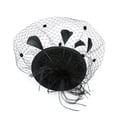 thumbnail image 6 of D-GROEE Fascinators for Women Tea Party Headband Hats Cocktail Flower Mesh Feathers Headwear Hair Clip for Wedding, 6 of 8