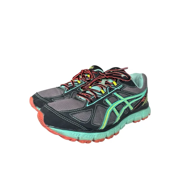 Asics Gel Scram 2 Womens 8.5 Gray Black Teal Athletic Running Walking Shoes