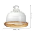 thumbnail image 2 of FUTUREORYY 1 Set Round Mini Cake Boards with Cake Dome for Serving Brown Wood for Tasting Events, 2 of 7