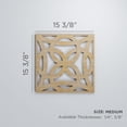 thumbnail image 2 of Ekena Millwork 15 3/8"W x 15 3/8"H x 1/4"T Medium Baytown Decorative Fretwork Wood Wall Panels, Birch, 2 of 13