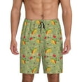 thumbnail image 2 of Picia Taco Pajama Shorts for Men, Men's Pajama Bottoms, Sleepwear,Short Pajama Pants-Small, 2 of 9