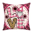 thumbnail image 2 of Throw Pillow Covers Valentine's Day Red Cute Passionate Double-Sided Printed Plaid Home Bedroom Sofa Cushion Cover 45*45cm, 2 of 6
